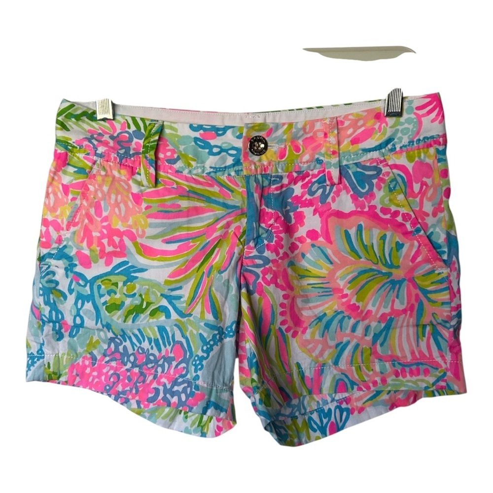 Lilly Pulitzer Callahan Shorts Lovers Coral Excellent Size 00 - Picture 2 of 8